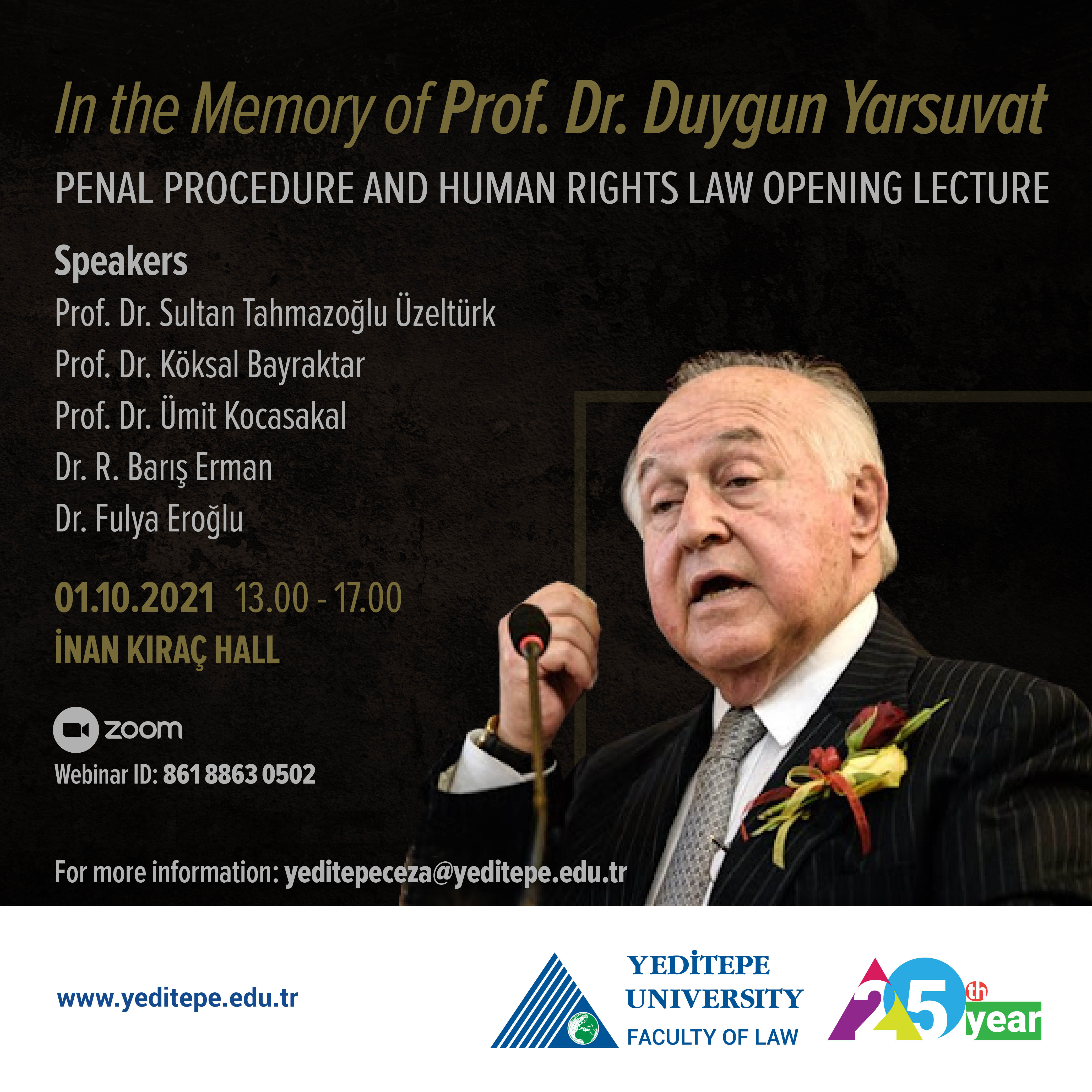 Penal Procedure and Human Rights Law Opening Lecture