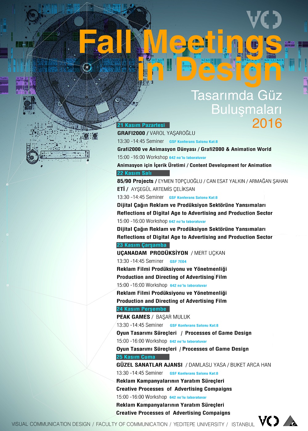 Fall Meetings in Design 2016