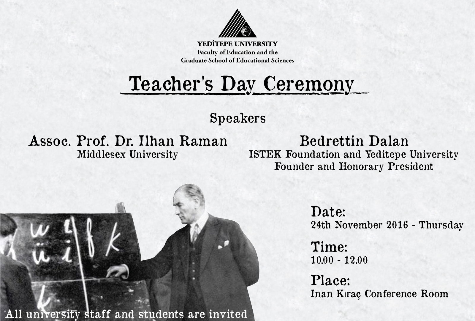 24 Kasım Öğretmenler Günü Töreni