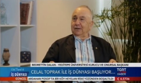 Kurucu ve Onursal Başkanımız Bedrettin Dalan TGRT Haber'de