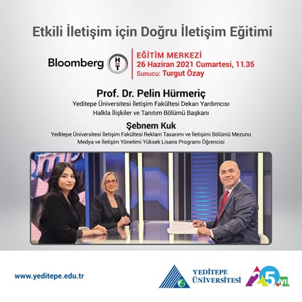 Prof. Dr. Pelin Hürmeriç ve Öğrencimiz Şebnem Kuk, Bloomberg HT’ye Konuk Oluyor