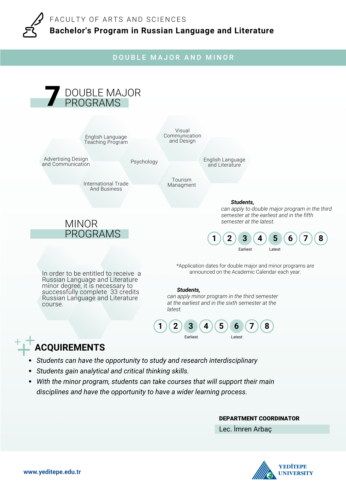 Russian Language and Literature Double Major Minor Infographic