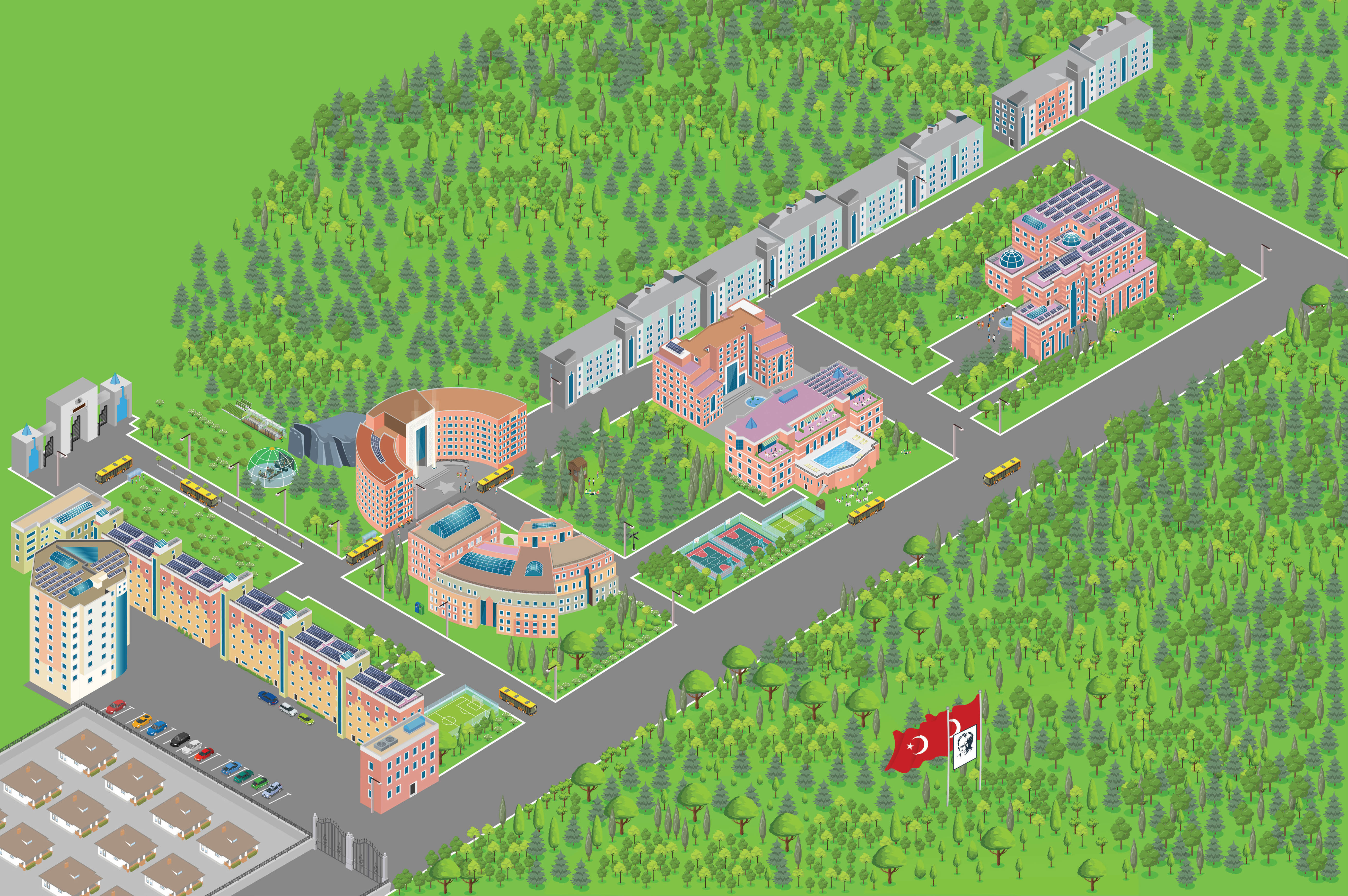 Yeditepe Üniversitesi kampüs krokisi