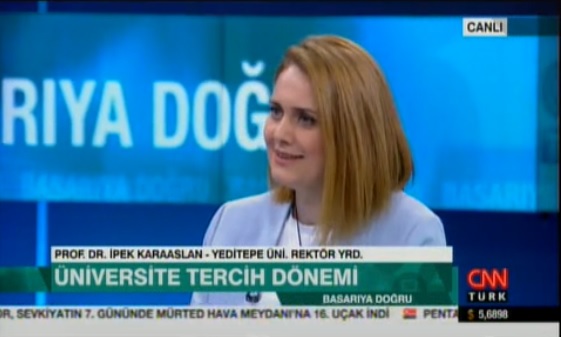Rektör Yardımcımız Prof. Dr. İpek Karaaslan, CNN Türk Başarıya Doğru Programına Konuk Oldu