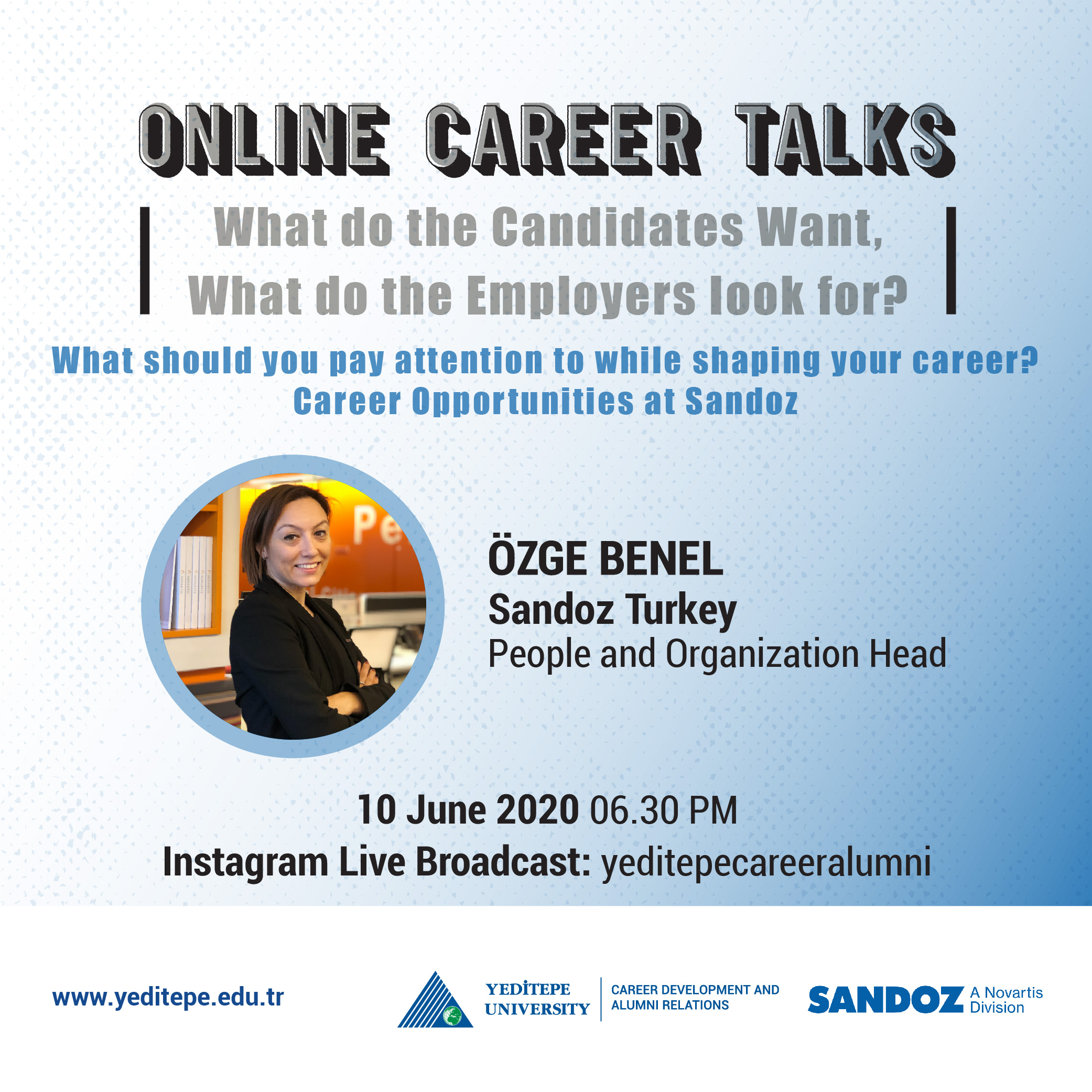 Online Kariyer Sohbetleri - Sandoz'daki Kariyer Fırsatları