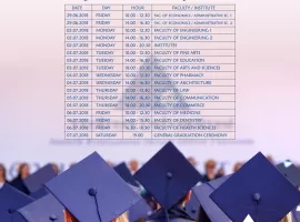 '18 Graduation Ceremony Schedule