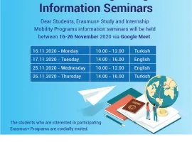 You are invited to Erasmus+ Exchange Programs Information Seminars!