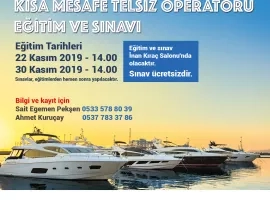 Amatör Denizci Belgesi ve Kısa Mesafe Telsiz Operatörü Eğitim ve Sınavı