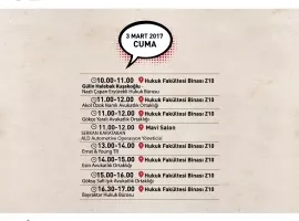 Kariyer Festivali '17 / 3 Mart 2017 Cuma Programı