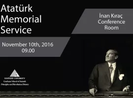 10 KASIM ATATÜRK'Ü ANMA TÖRENİ 2016