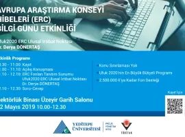 Proje Yönetim Ofisi - Avrupa Araştırma Konseyi Hibeleri (ERC) Eğitim ve Bilgi Günü