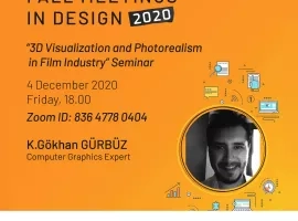 Tasarımda Güz Buluşmaları 2020 - Film Endüstrisinde 3 Boyutlu Görselleştirme ve Fotogerçekçilik