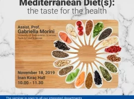 Gastronomy and Culinary Arts Department - Mediterranean Diet(s): the taste for the health