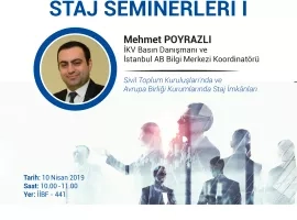 Kamu Yönetimi Bölümü Staj Seminerleri I - Mehmet Poyrazlı