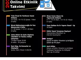 2021 Kültür Sanat Online Etkinlik Takvimi