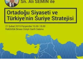 Ortadoğu Siyaseti ve Türkiye'nin Suriye Stratejisi