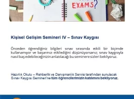 prePlus Academy - Kişisel Gelişim Semineri IV - Sınav Kaygısı