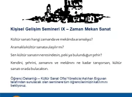 prePlus Academy - Kişisel Gelişim Semineri IX - Zaman Mekan Sanat