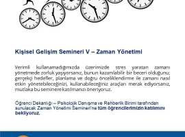 prePlus Academy - Kişisel Gelişim Semineri V - Zaman Yönetimi