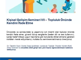prePlus Academy - Kişisel Gelişim Semineri VII - Topluluk Önünde Kendini İfade Etme