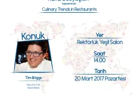 Gastronomi ve Mutfak Sanatları Bölümü  Yemek Bilimi ve Kültür Söyleşileri