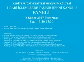 PANEL : TİCARİ İŞLEMLERDE TAŞINIR REHNİ KANUNU
