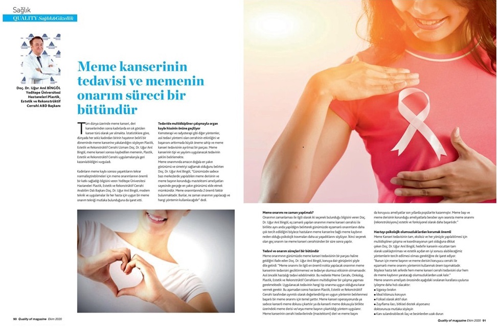 Meme Kanseri Tedavisi ve Meme Onarım Süreci